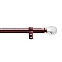 Crystal Rose Finial Curtain Rod